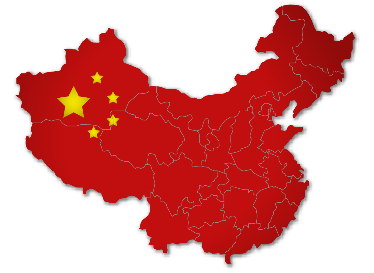 Mapa Bandera China 
