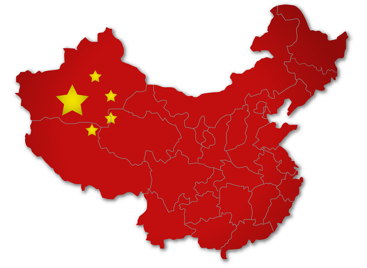 Mapa Bandera China